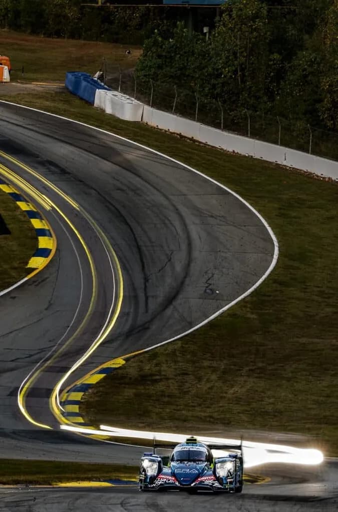 Ray Of Light - Long exposure photo during Petit Lemans- IMSA. Prototype LMP2.